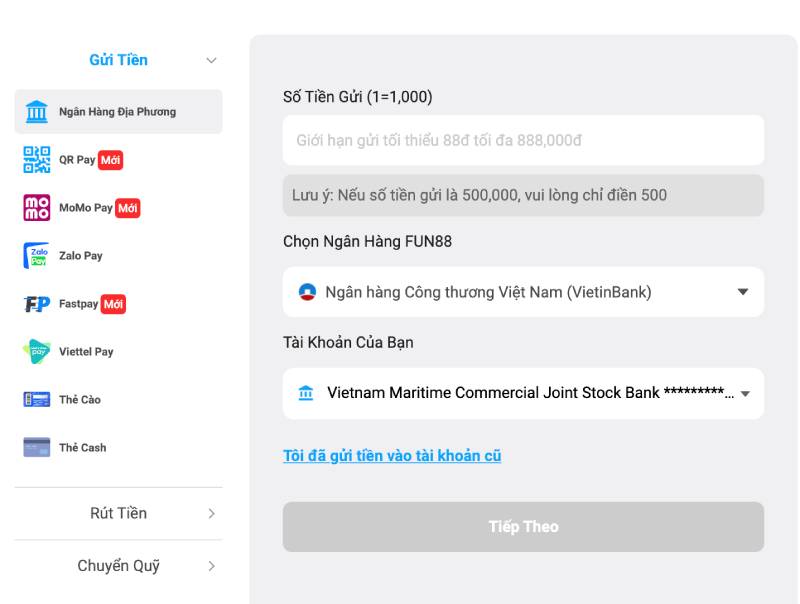 FUN88 Irc group – Link Vào Fun 88 – Fun88 App【2025】✔️ Mobile 14 Bước 3: Chọn Phương Thức Nạp Tiền Phù Hợp